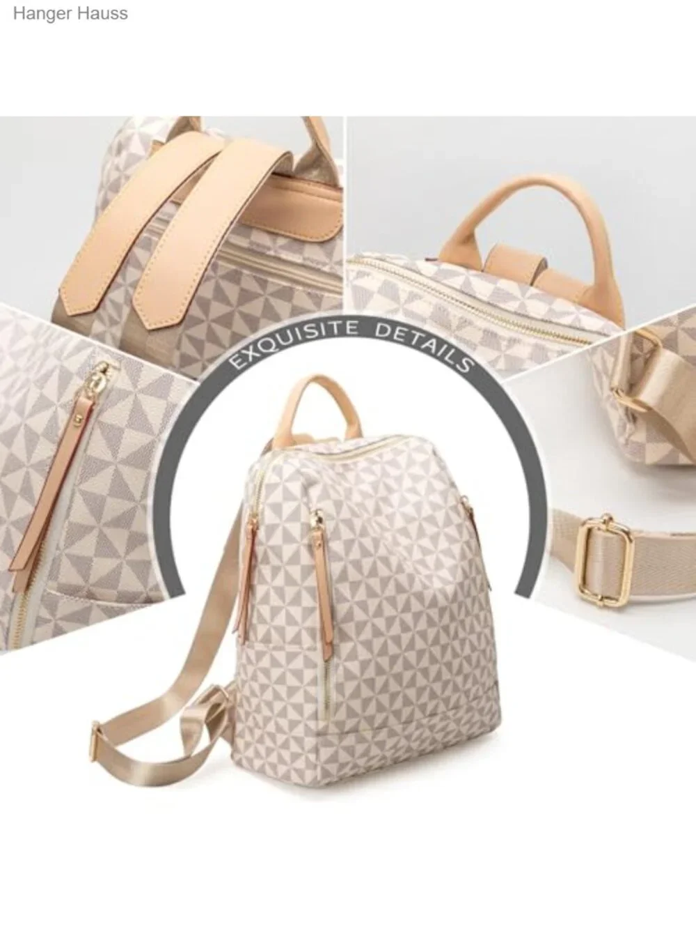 Women's Leather Anti-theft Fashion Backpack Purse Travel Laptop Bag